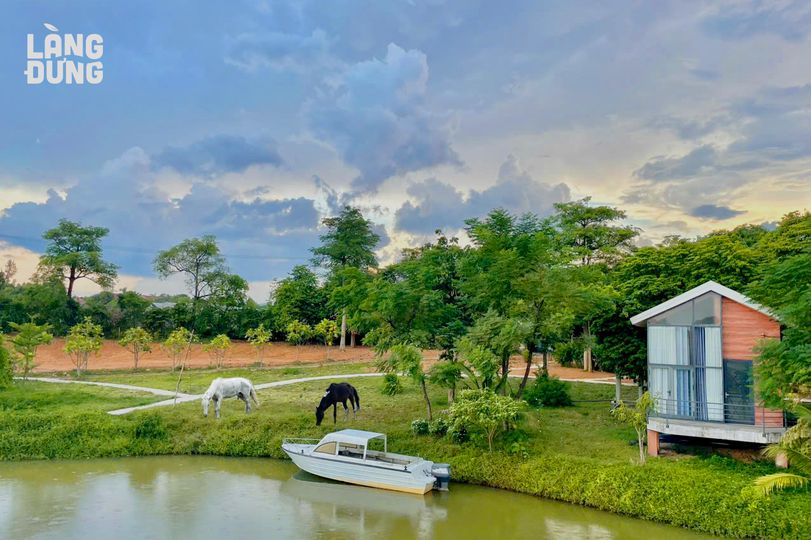 Không gian làng Đưng tràn ngập sắc xanh